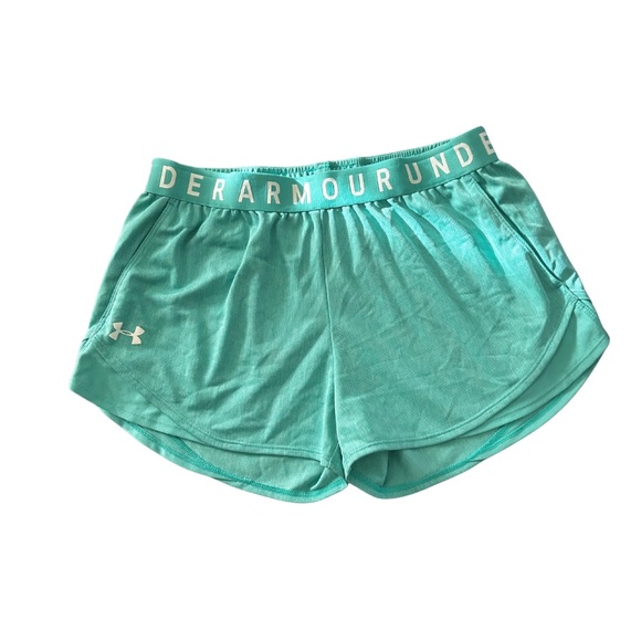 Under Armour Women's Aqua Athletic Shorts - Picture 1 of 7